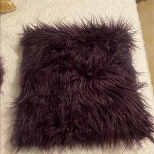 Faux lamb skin accent pillows
